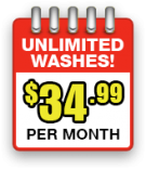 Unlimited Washes $34.99/month