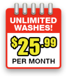 Unlimited Washes $25.99/month
